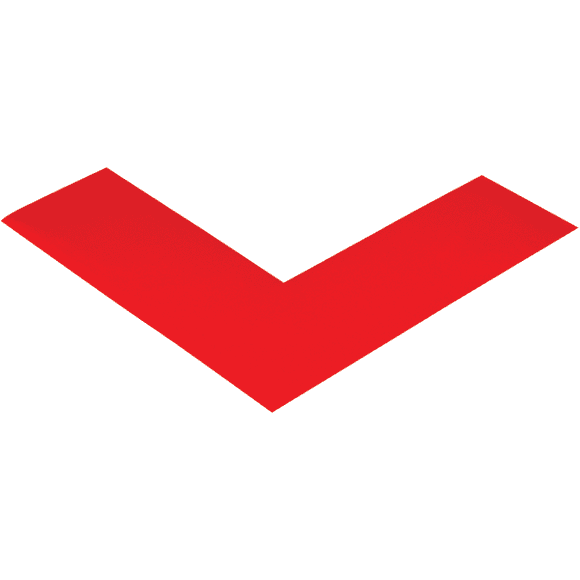 Mighty Line T9662R 6 x 6 x 2 in. Red Mighty Line Deluxe Safety Tape Angles, 24 Per Case