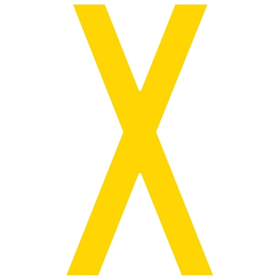 Mighty Line X Letter Floor Marker Adhesive, 4.5"x10" size, pack of 10