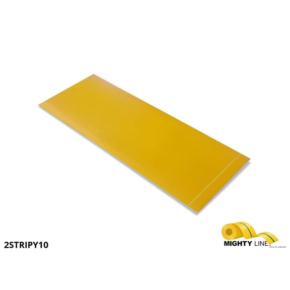 Mighty Line, Yellow, 2" by 10" Segments, Peel and Stick 10" Strips
