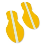Mighty Line Yellow Footprint with Glowing Center - Pack of 50