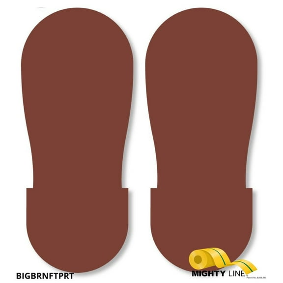 Mighty LineBROWN BIG Footprint - Pack of 50
