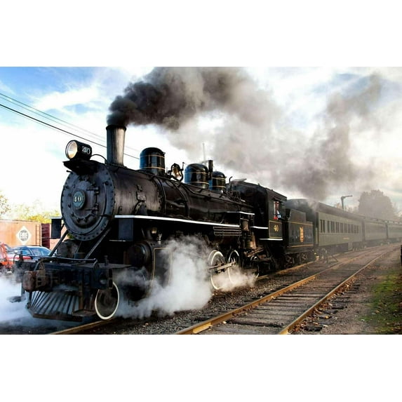 Mighty Locomotive - Canvas OR Print Wall Art