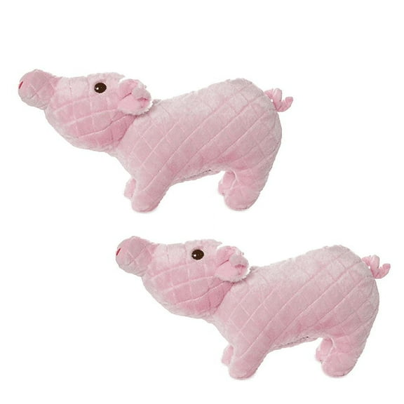 Mighty Massive Farm Piglet Durable Plush Squeaky Dog Toy, 2-Pack