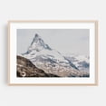 thumbnail image 1 of Mighty Matterhorn II - Zermatt Valais Switzerland Photography Mountain Snow Nature Landscape Winter Travel Poster Rustic Oak Framed Wall Art Print 5 x 7 inches, 1 of 6