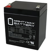Mighty Max Battery ML5-12F2 - 12 Volt 5 AH, F2 Terminal, Rechargeable SLA AGM Battery