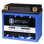 Mighty Max Battery YTX5L-BS LIFEPO4 - 12 Volt 4 AH, 150 CCA, Lithium Iron Phosphate LiFePO4 Battery