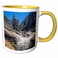 thumbnail image 1 of 3drose, Mighty Merced River Falls of Yosemite, 11oz Two-tone Yellow Mug, 1 of 6
