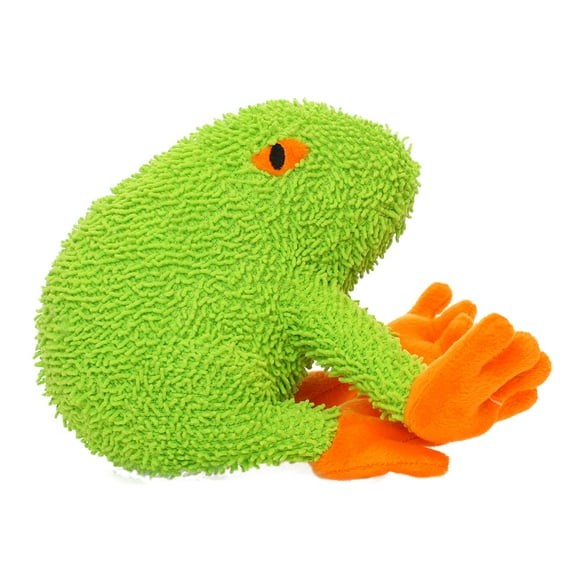 Mighty Microfiber Frog Durable Plush Squeaky Dog Toy