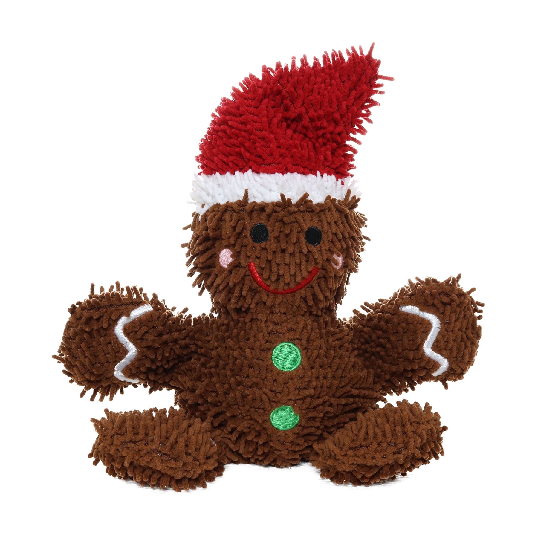 Mighty Microfiber Ball Gingerbread Man, Christmas Squeaky Dog Toy