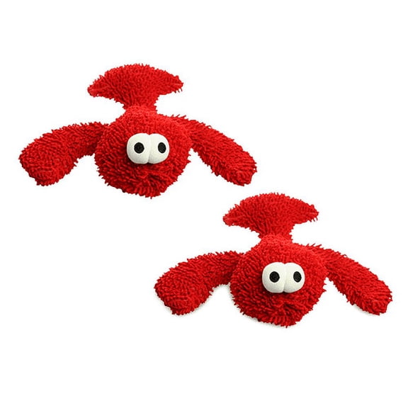 Mighty Microfiber Ball Lobster 2-Pack, Durable Squeaky Dog Toys
