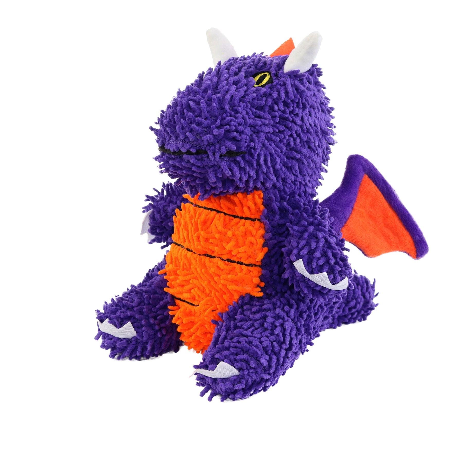 Mighty Microfiber Ball Med Dragon Purple, Durable Squeaky Dog Toy