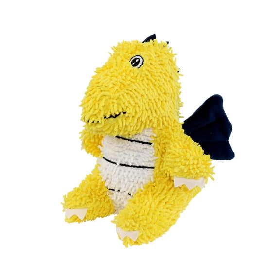 Mighty Microfiber Ball Med Dragon Yellow, Durable Squeaky Dog Toy
