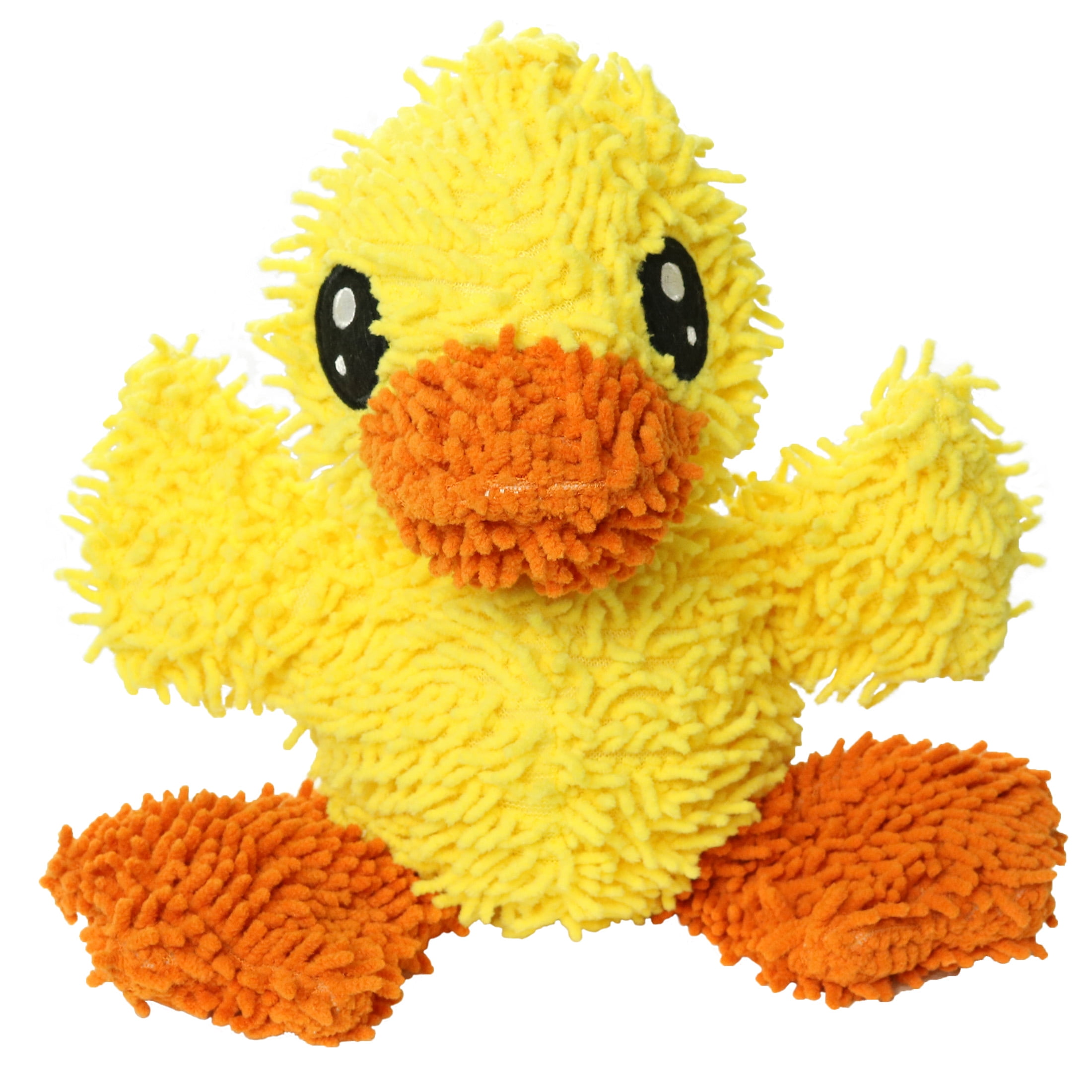 Mighty Microfiber Ball Med Duck Durable Plush Squeaky Dog Toy
