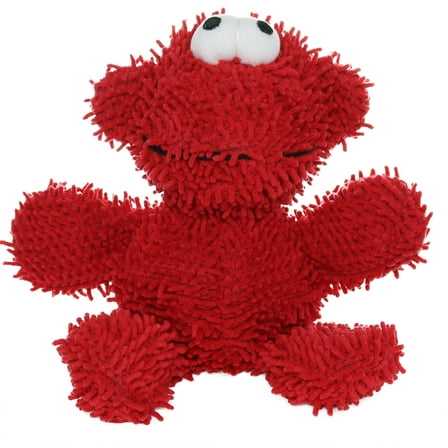 Mighty Microfiber Ball Medium Monster Red Durable Plush Squeaky Dog Toy
