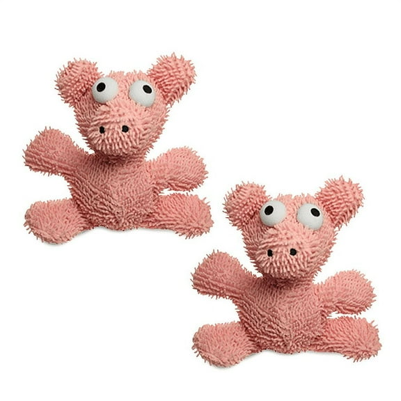 Mighty Microfiber Ball Pig 2-Pack, Durable Squeaky Dog Toys
