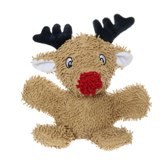 Mighty Microfiber Ball Reindeer, Holiday Durable Squeaky Dog Toy