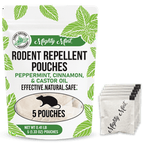 Mighty Mint Rodent Repellent/Deterrent Pouches, Peppermint, Cinnamon & Castor Oil, 5 CT