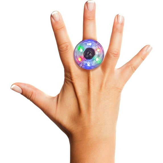 Mighty Mojo Disco Ring Light Up LED Color Changing Party Accessory
