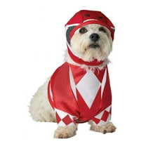Mighty Morphin Power Ranger  Red Pet Dog Costume X-Small