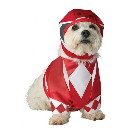 Mighty Morphin Power Ranger  Red Pet Dog Costume X-Small