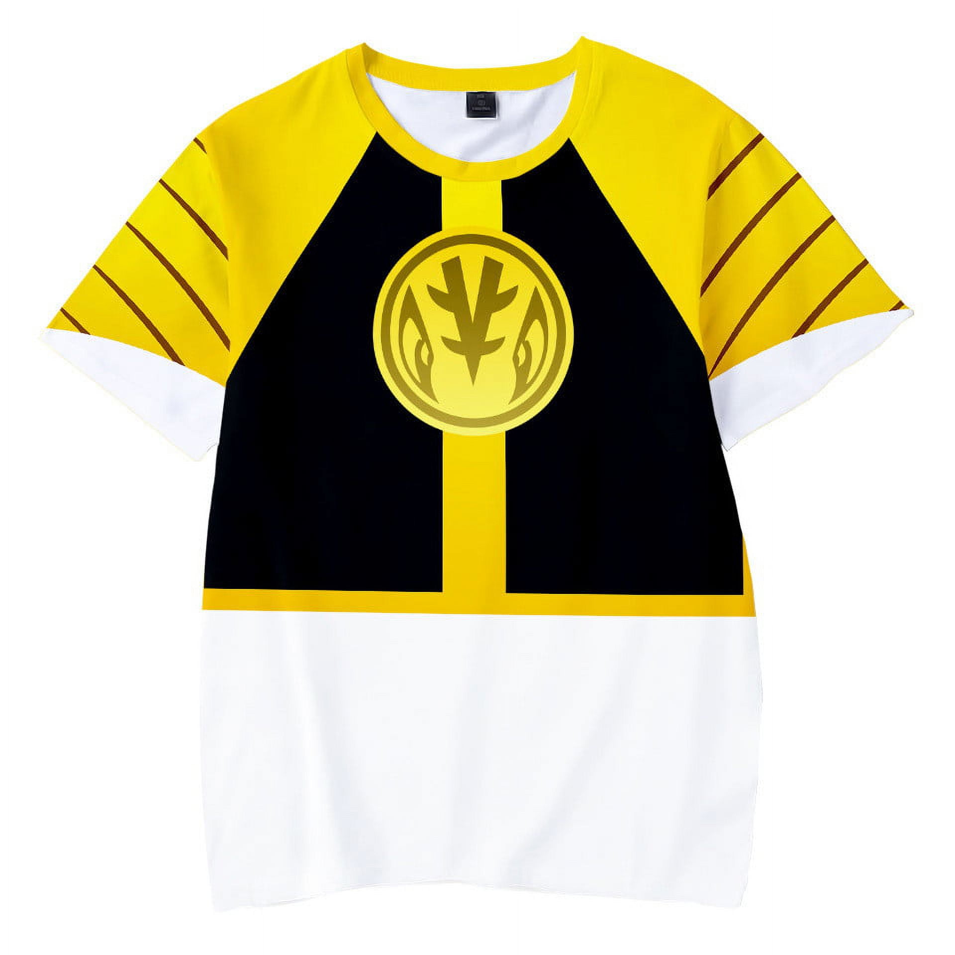 Mighty Morphin Power Rangers 3D Print Crewneck T shirt Summer Clothes ...