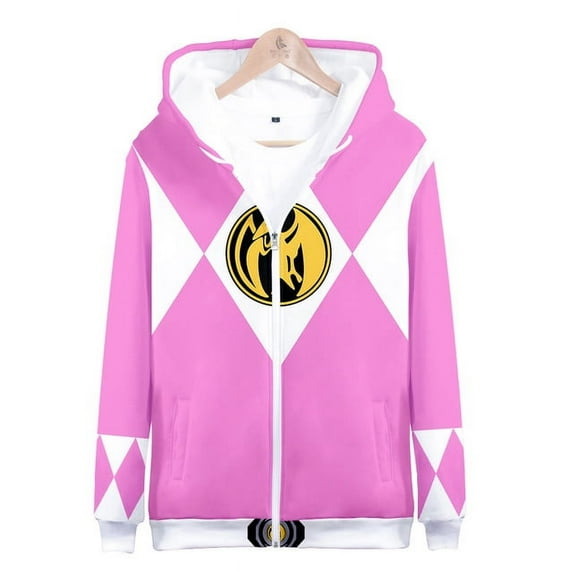 Mighty Morphin Power Rangers 3D Print Zipper Hoodie Cosplay Zipper Sweatshirt TV Series Clothes