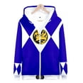 thumbnail image 1 of Mighty Morphin Power Rangers 3D Print Zipper Hoodie Cosplay Zipper Sweatshirt TV Series Clothes, 1 of 1