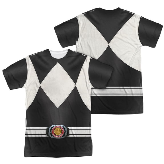 Mighty Morphin Power Rangers Black Ranger (Front Back Print) Mens Shirt