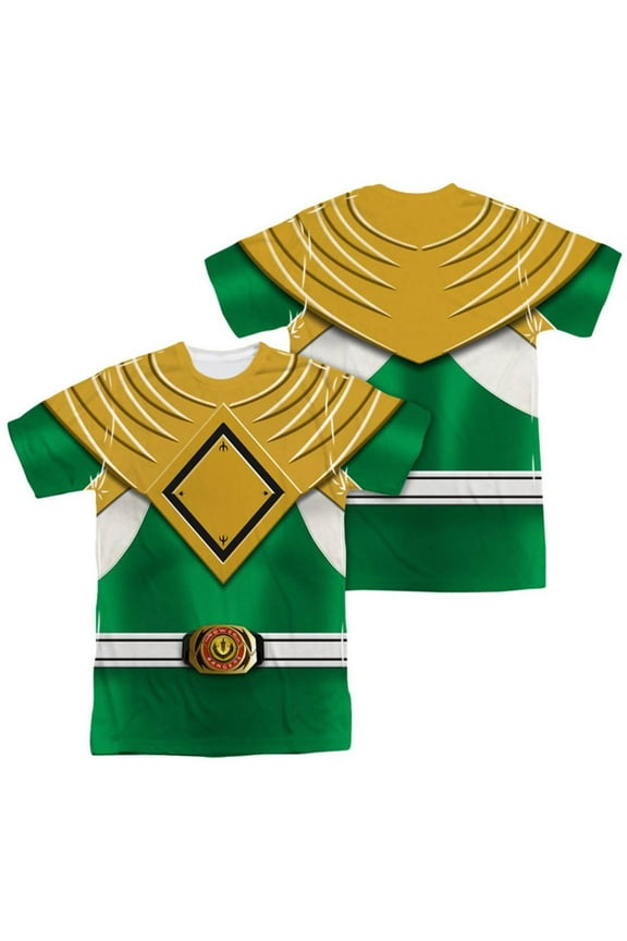 Mighty Morphin Power Rangers Green Ranger (Front Back Print) Mens Shirt