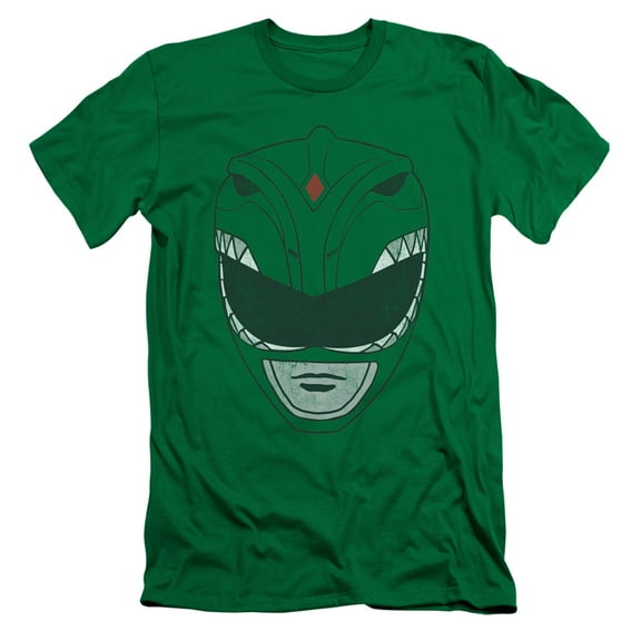 Mighty Morphin Power Rangers Green Ranger Mens Slim Fit Shirt Kelly Green