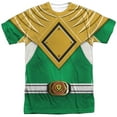 thumbnail image 1 of Mighty Morphin Power Rangers Green Ranger Mens Sublimation Polyester Shirt White, 1 of 2