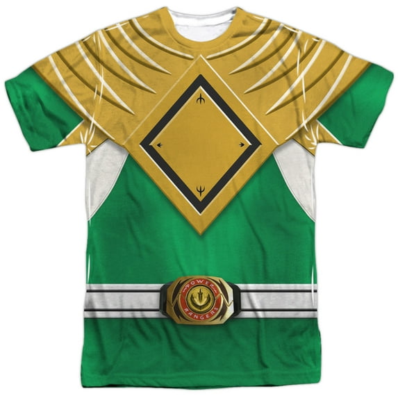 Mighty Morphin Power Rangers Green Ranger Mens Sublimation Polyester Shirt White