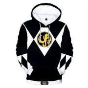 CAOONEEMMA Mighty Morphin Power Rangers Hoodie Casual Sweatshirt Long Sleeve Pullover Cosplay Hoodies