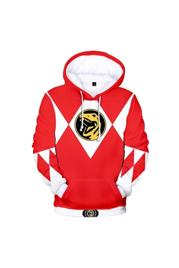 Mighty Morphin Power Rangers Hoodie Casual Sweatshirt Long Sleeve Pullover Cosplay Hoodies