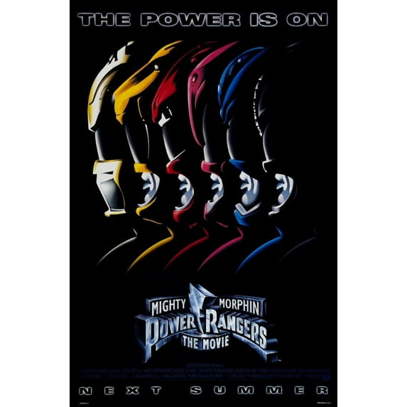 Mighty Morphin Power Rangers Movie Poster Metal Sign 8inx 12in Print on Metal 8x12 Square Adults Metal Prints