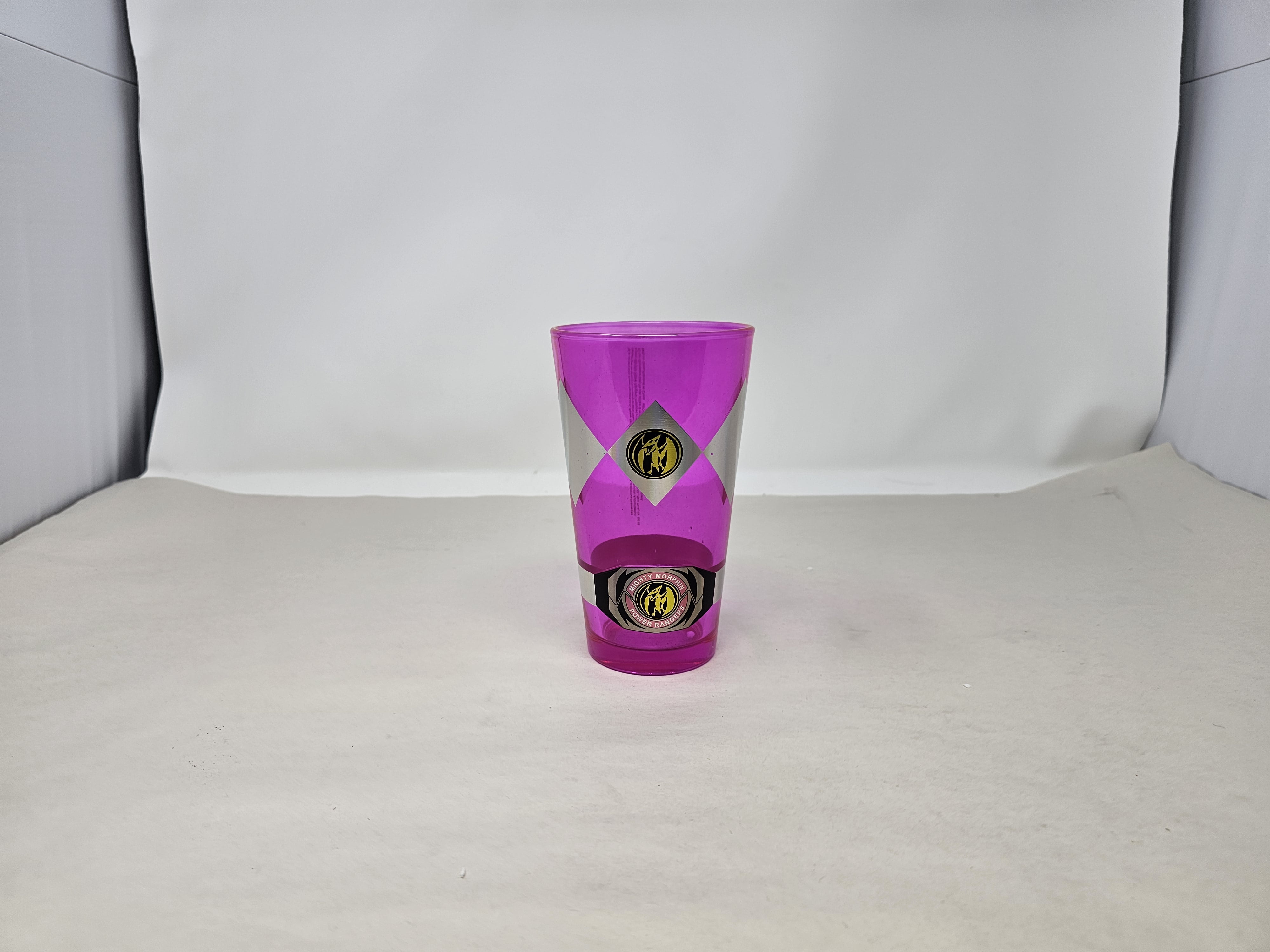 Mighty Morphin Power Rangers Pink Ranger Glassware 16 oz Glass Cup ...