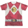 thumbnail image 1 of Mighty Morphin Power Rangers Red Ranger Emblem Mens Sublimation Shirt, 1 of 2