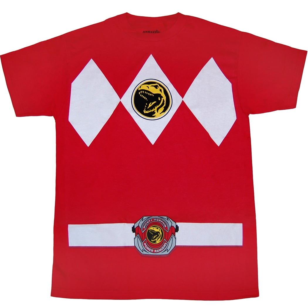 Red Ranger Redemption Fitted Shirts, Mens / Small / Red