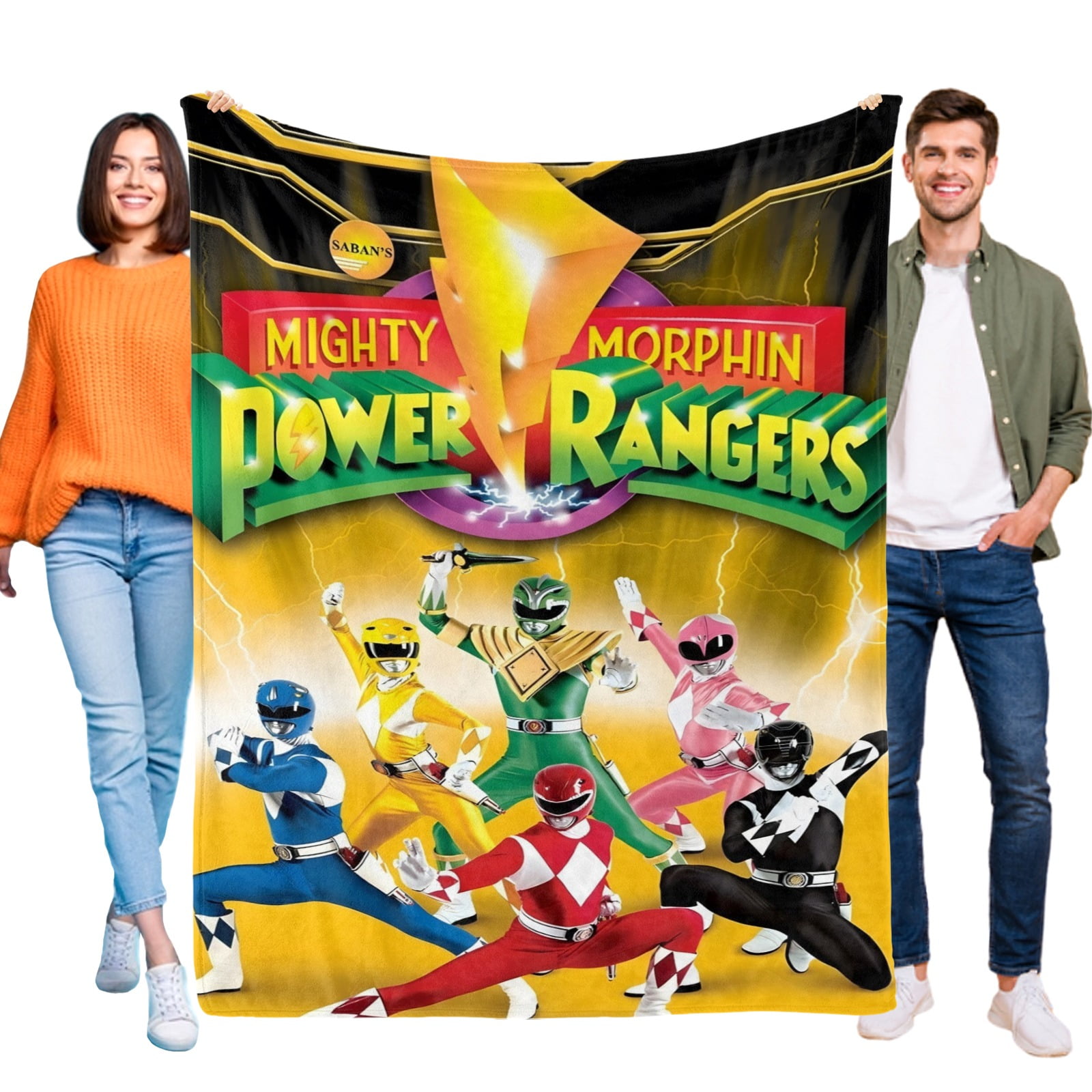 Mighty Morphin Power Rangers Throw Blanket for Kids and Adults Soft and Cozy Blankets Gifts 50x60 Inch