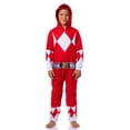thumbnail image 1 of Mighty Morphin Power Rangers Unisex Kids' MMPR Pajama Union Suit 1PC Loungewear Boys Girls - Green Blue Pink Red Ranger, 1 of 6