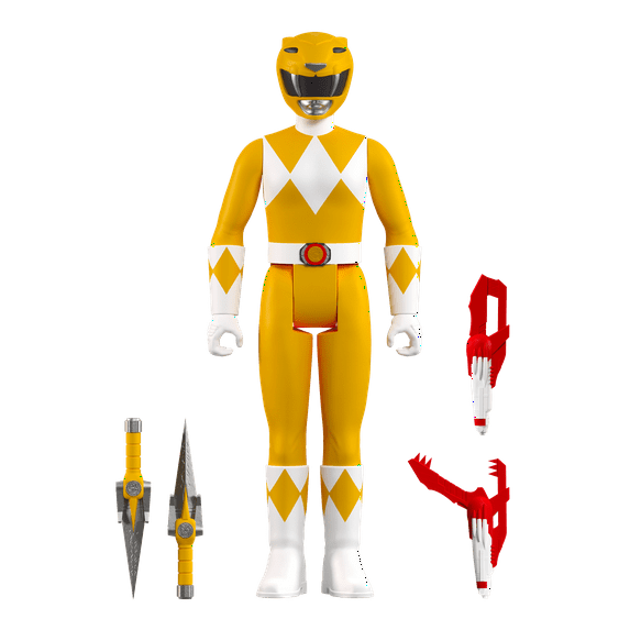 Mighty Morphin Power Rangers Yellow Ranger- Super7 3.75 in ReAction Figure