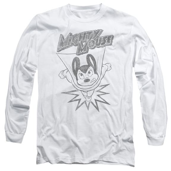 Mighty Mouse - Bursting Out - Long Sleeve Shirt - Small