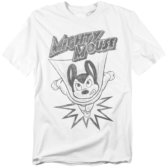 Mighty Mouse Bursting Out Officially Licensed Adult T-Shirt M