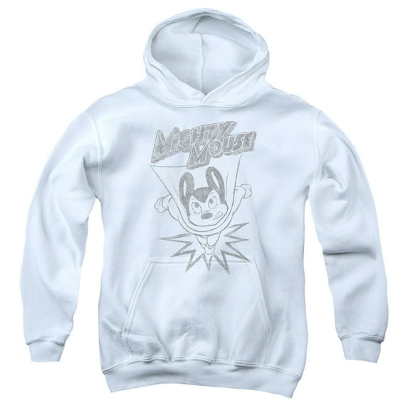 Mighty Mouse - Bursting Out - Youth Hooded Sweatshirt - Medium