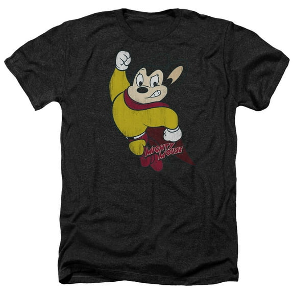 Mighty Mouse - Classic Hero - Heather Short Sleeve Shirt - Large