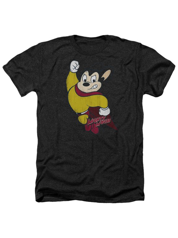 Mighty Mouse - Classic Hero - Heather Short Sleeve Shirt - Medium