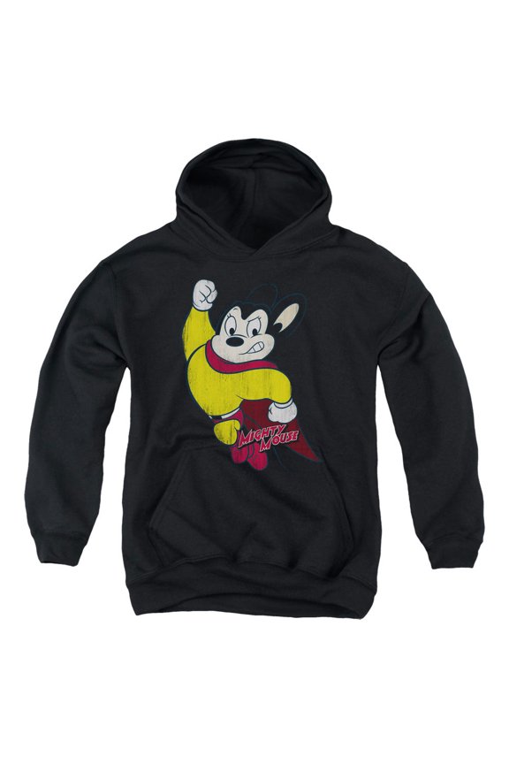 Mighty Mouse - Classic Hero - Youth Hooded Sweatshirt - Large