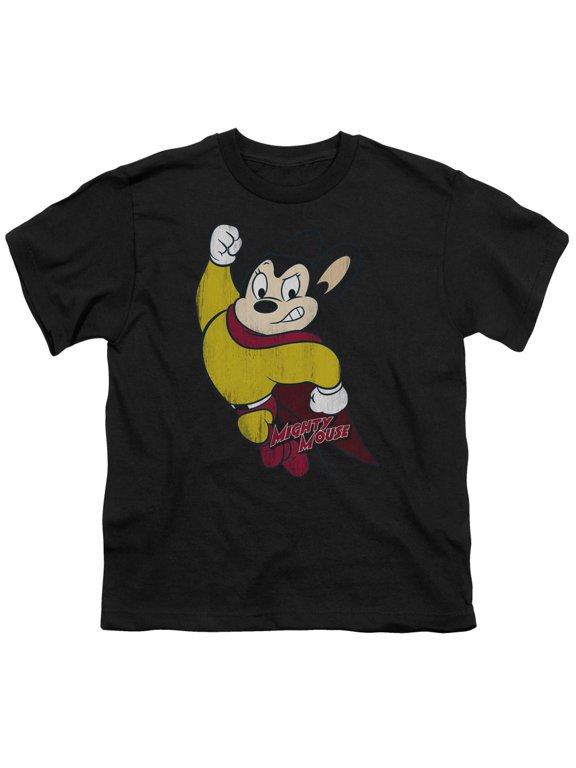 Mighty Mouse - Classic Hero - Youth Short Sleeve Shirt - Medium