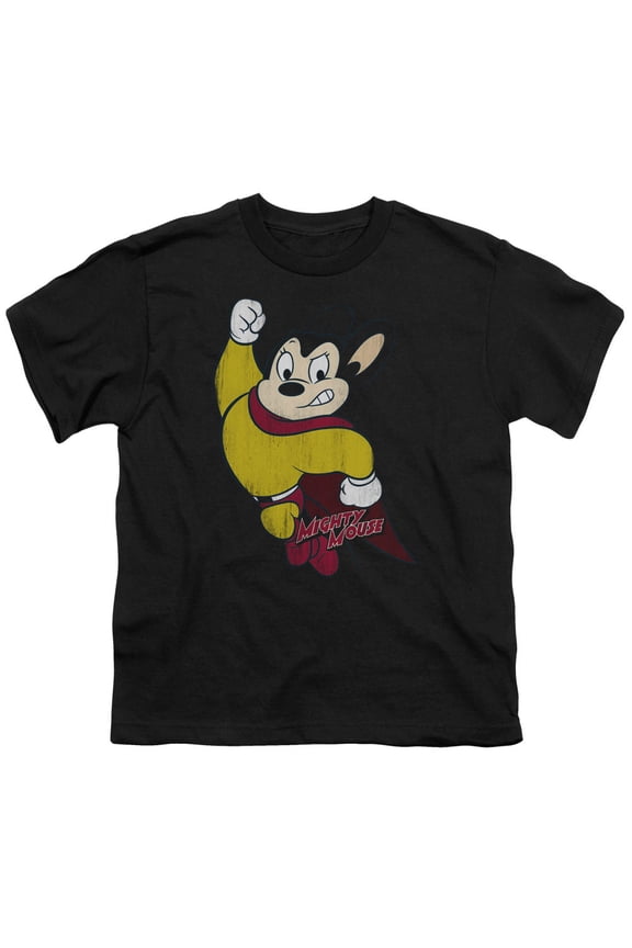 Mighty Mouse - Classic Hero - Youth Short Sleeve Shirt - Medium