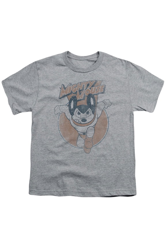 Mighty Mouse - Flying With Purpose - Youth Short Sleeve Shirt - X-Large